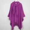 Women's Purple Wool Vintage Cape  S-XL
