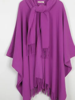 Women's Purple Wool Vintage Cape  S-XL