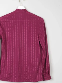 Women's Raspberry Vintage Tie Neck Blouse S