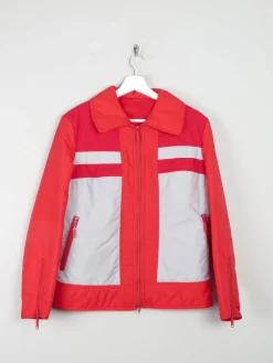 Women's Red & Grey Vintage Ski Jacket S