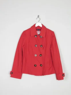 Women’s Red Trench Style Tommy Hilfiger Jacket M