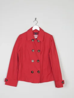 Women’s Red Trench Style Tommy Hilfiger Jacket M