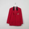 Women’s Red Vintage Blazer With Badge M
