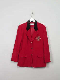 Women’s Red Vintage Blazer With Badge M