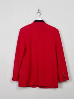 Women’s Red Vintage Blazer With Badge M