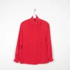 Women's Red Vintage Blouse S/M Relaxed Fit