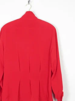 Women's Red Vintage Blouse S/M Relaxed Fit