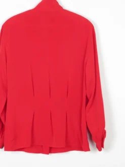 Women's Red Vintage Blouse S/M Relaxed Fit