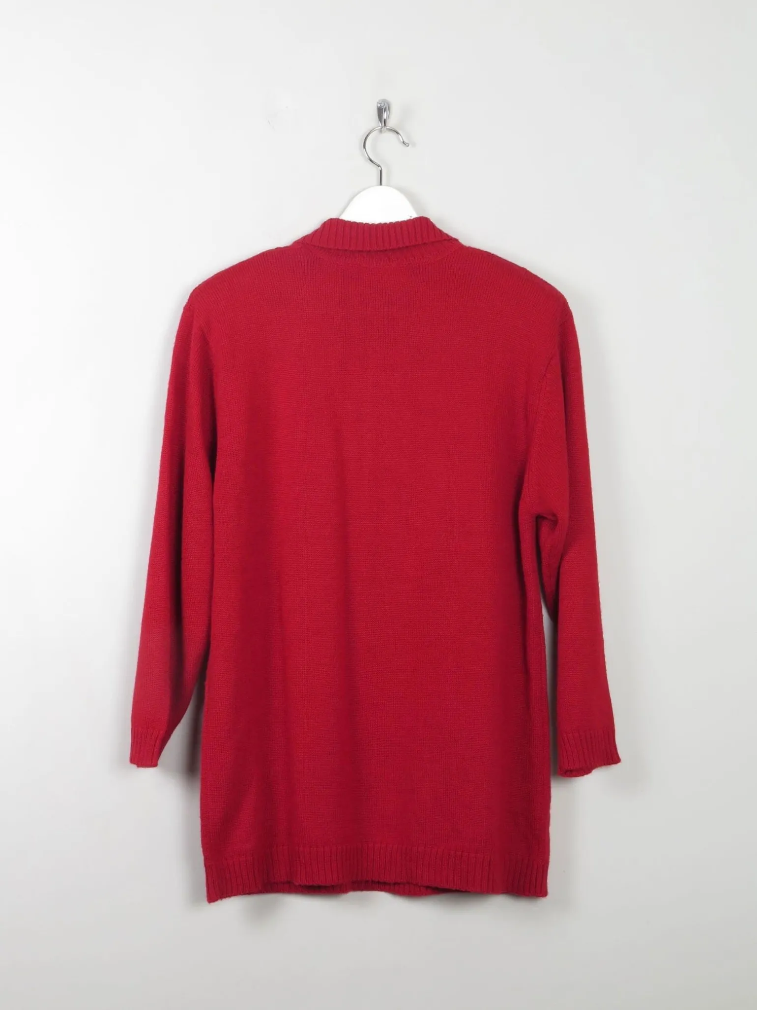 Women's Red Vintage Embroidered Jumper S