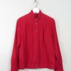 Women's Red Vintage Wool Blouse S/M