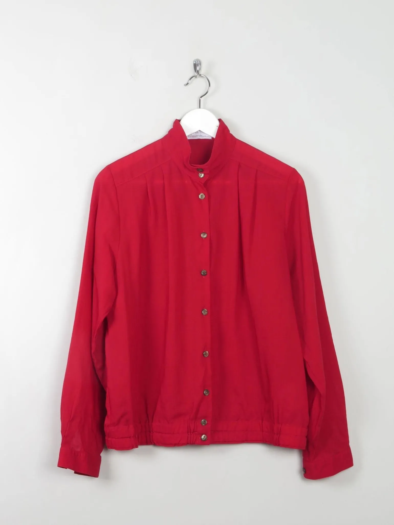 Women's Red Vintage Wool Blouse S/M