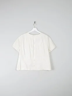 Women's Rich Cream Vintage Blouse XL