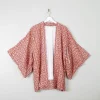 Women's Rust & Ivory Printed Vintage Kimono M/L