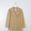 Women's 90s Beige Long Vintage Jacket M