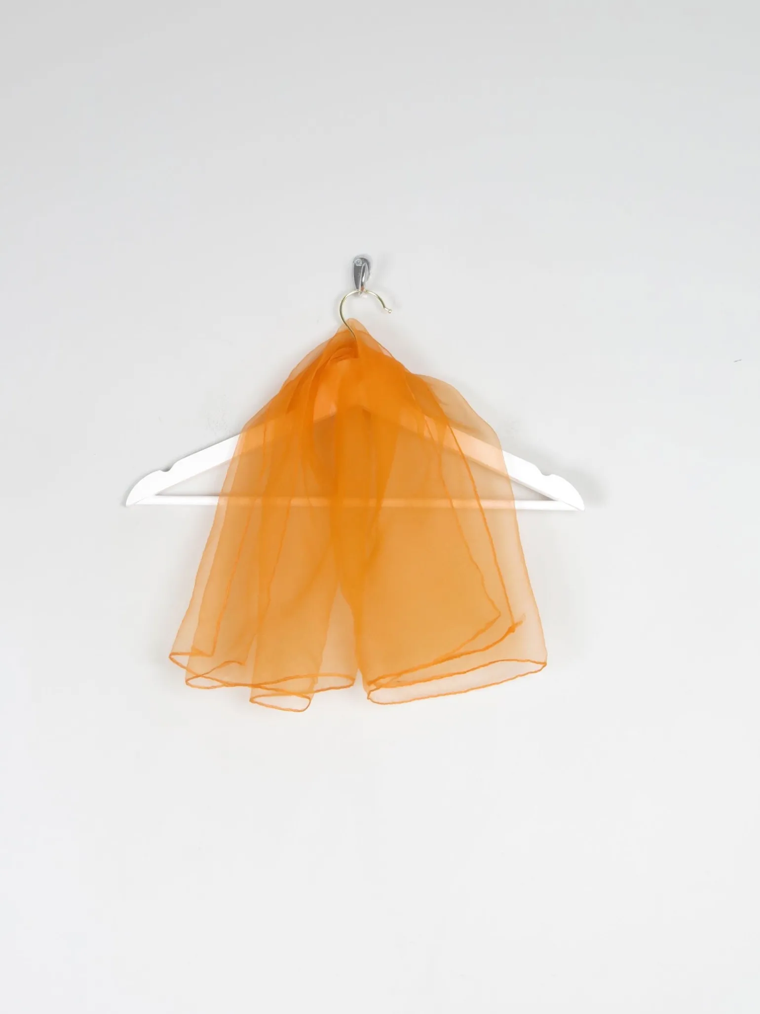 Women’s 1950s  Orange Vintage Tulle Scarf