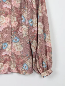Women's 1970s Printed Vintage Fredrick Howard  Blouse S/M