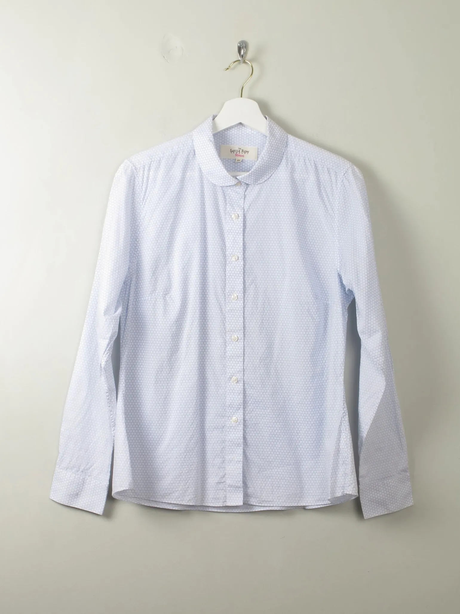 Women's Saville Row Printed Blouse With Collar M