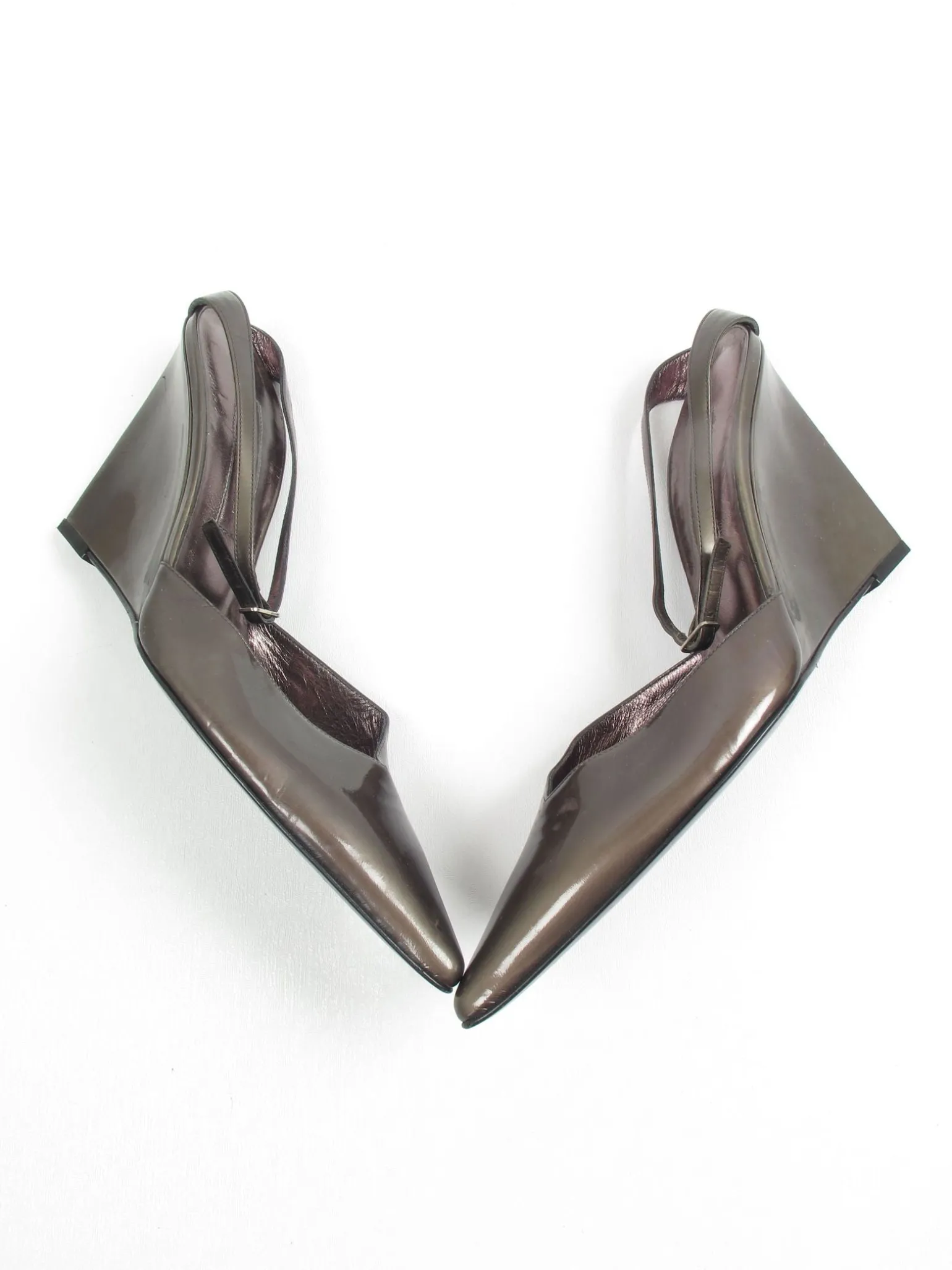 Women's Sergio Rossi Metallic Grey Heels 5/38