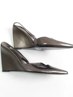 Women's Sergio Rossi Metallic Grey Heels 5/38