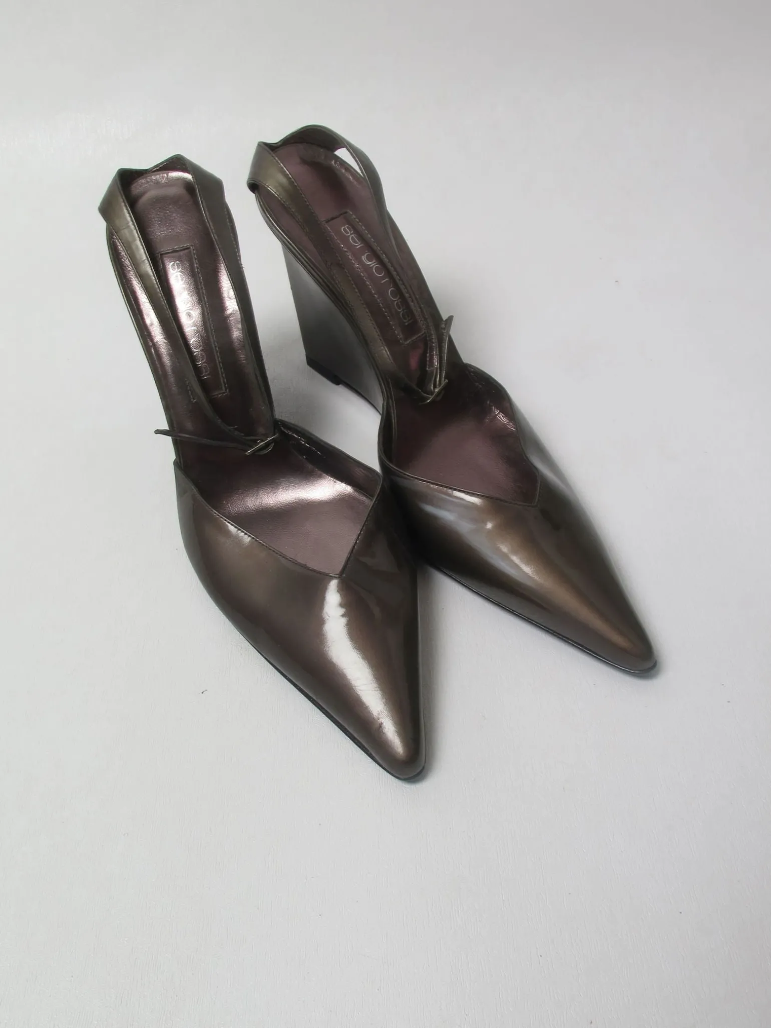 Women's Sergio Rossi Metallic Grey Heels 5/38