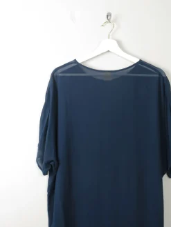 Women's Silk Petrol Blue Sheer Tunic M/L