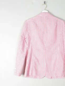 Women's Striped Boater Style Red & White Vintage Jacket S/M