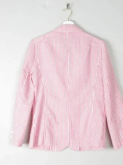Women's Striped Boater Style Red & White Vintage Jacket S/M