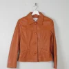 Women's Tan Vintage Leather Jacket M