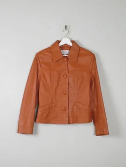 Women's Tan Vintage Leather Jacket M