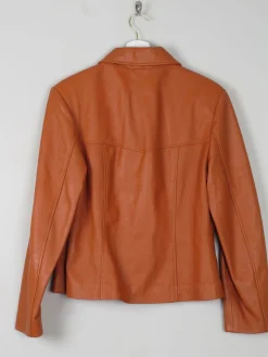 Women's Tan Vintage Leather Jacket M