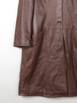 Women's Tan/Brown Soft Leather Coat L