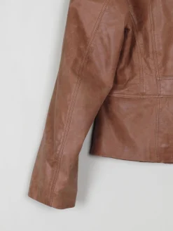 Women's Tan/Brown Vintage Leather Jacket L