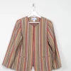 Women's Tweed Striped Vintage Bolero Jacket S/M