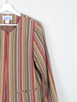 Women's Tweed Striped Vintage Bolero Jacket S/M