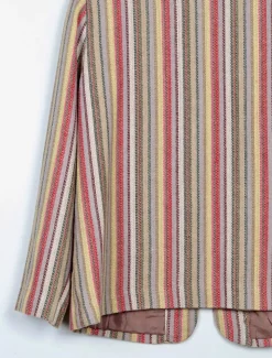 Women's Tweed Striped Vintage Bolero Jacket S/M