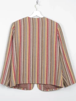 Women's Tweed Striped Vintage Bolero Jacket S/M