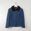 Women's Tweed Vintage Jacket With Trim L