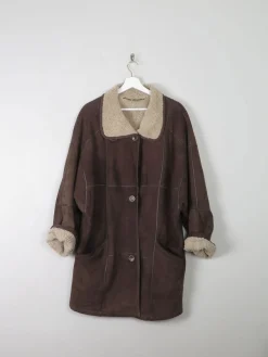 Women's Vintage 3/4 Length Shearling Coat M/L