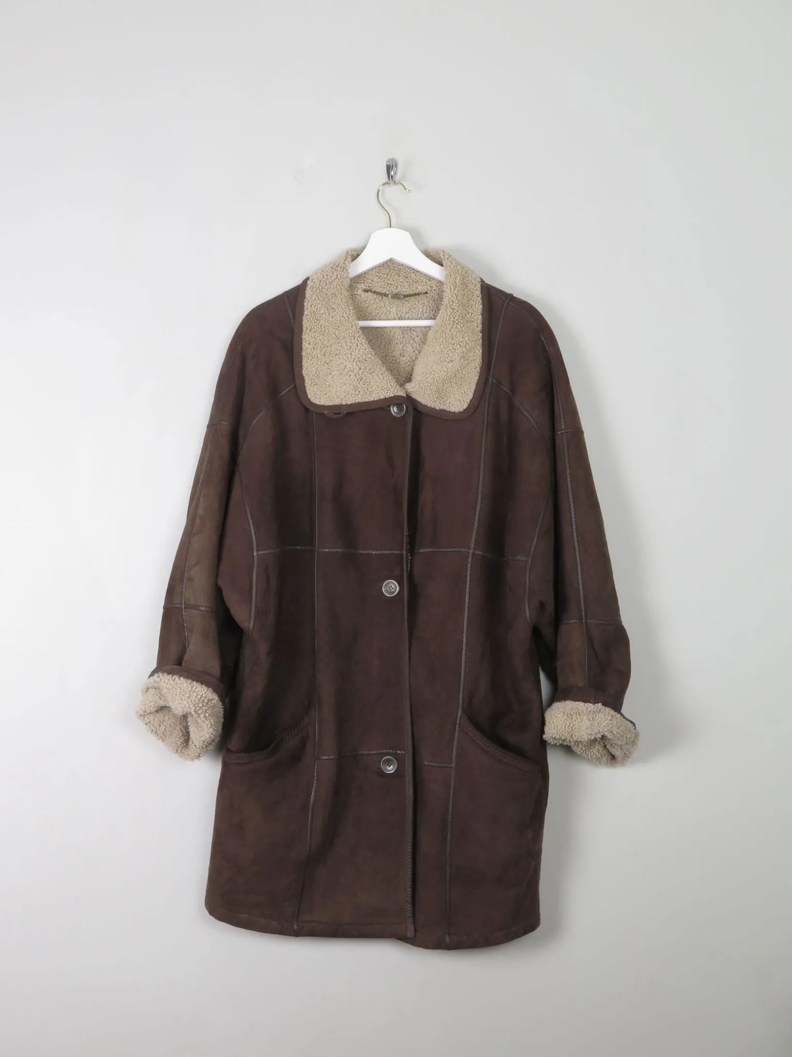 Women's Vintage 3/4 Length Shearling Coat M/L