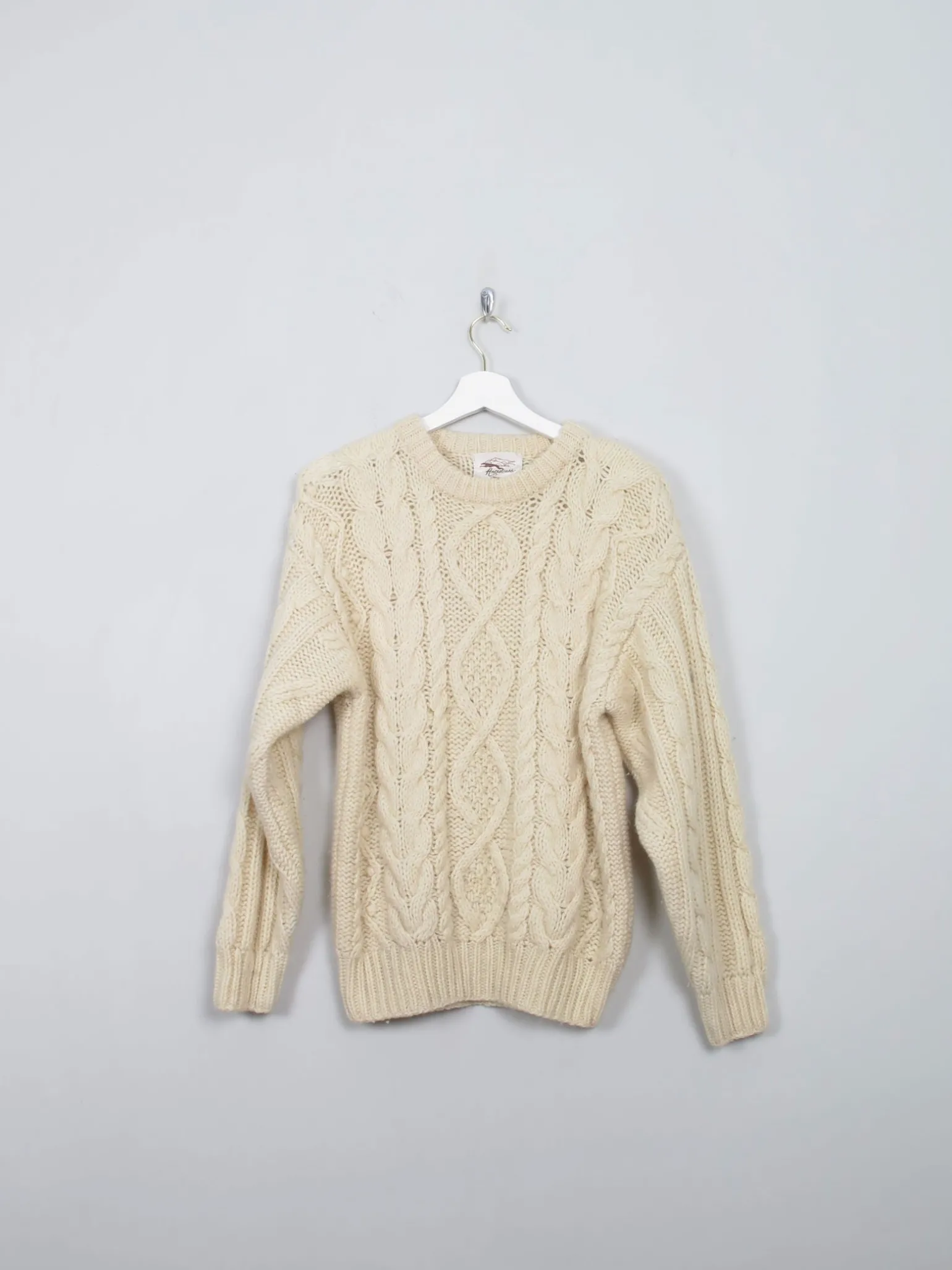 Women's Vintage Aran Cream Jumper S/M