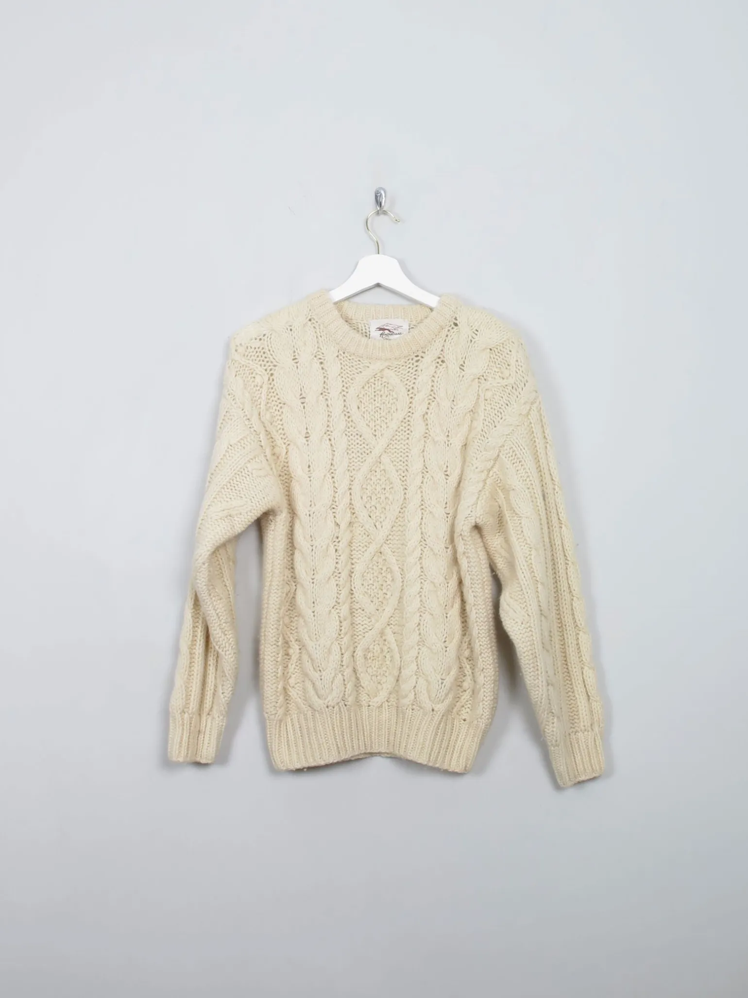 Women's Vintage Aran Cream Jumper S/M