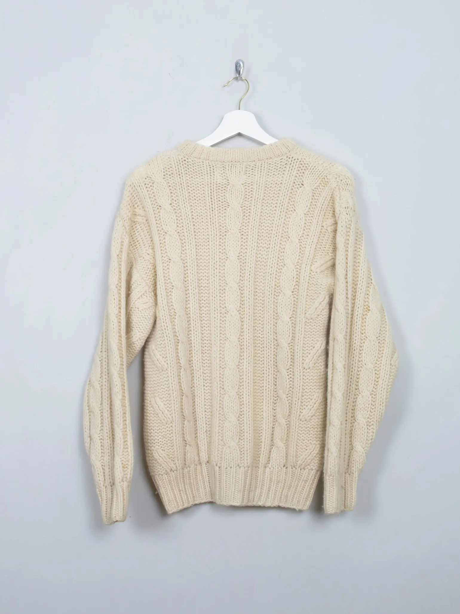 Women's Vintage Aran Cream Jumper S/M