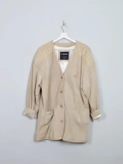 Women's Vintage Beige Suede Jacket L