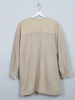 Women's Vintage Beige Suede Jacket L