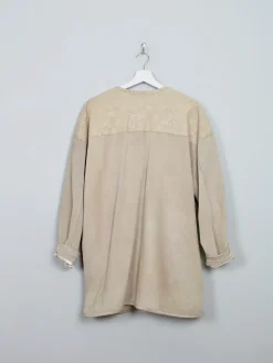 Women's Vintage Beige Suede Jacket L