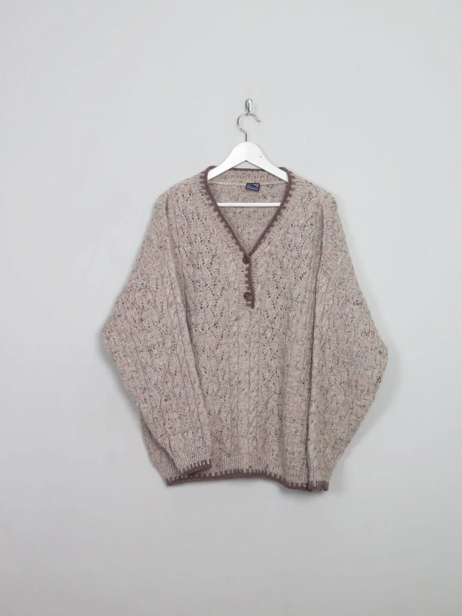 Women's Vintage Biscuit Wool Jumper L/XL