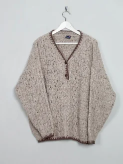 Women's Vintage Biscuit Wool Jumper L/XL