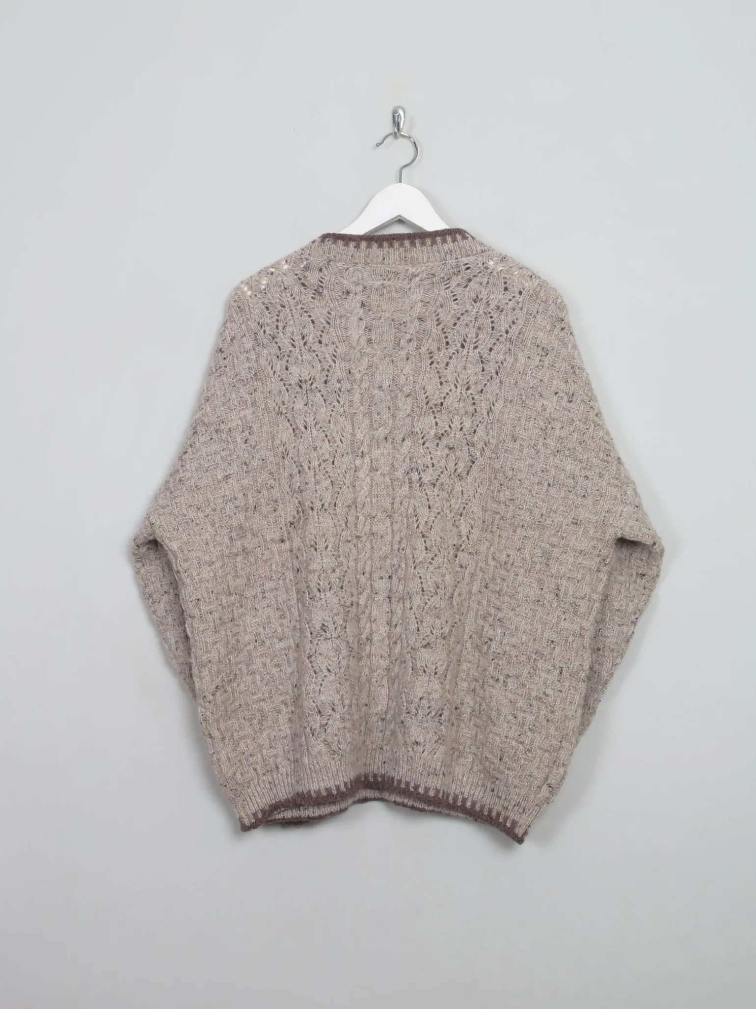 Women's Vintage Biscuit Wool Jumper L/XL