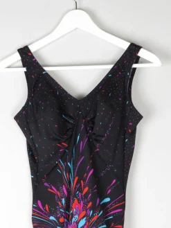 Women’s Vintage Black & Printed Swimsuit S/M