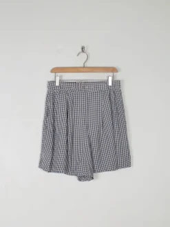 Women's Vintage Black & White Gingham Shorts S 29" W